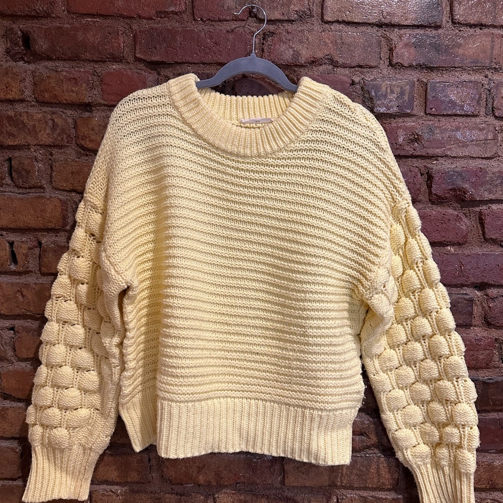 Elodie Textured Yellow Sweater